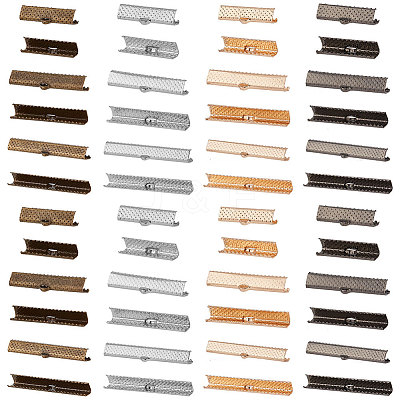 72Pcs 12 Style Iron Ribbon Ends IFIN-PH0001-87-1