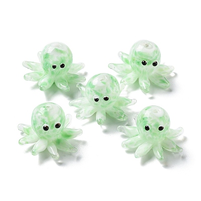 Handmade Bumpy Lampwork Beads Strands LAMP-N021-37B-01-1