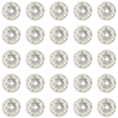 120Pcs Brass Rhinestone Spacer Beads RB-PA0001-03S-02-1