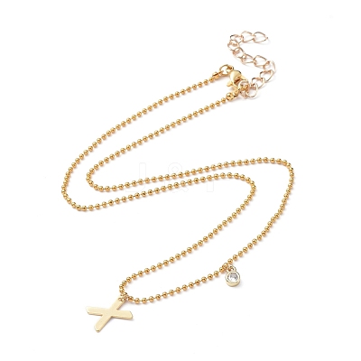 Letter A~Z Pendant Necklaces NJEW-JN02837-1