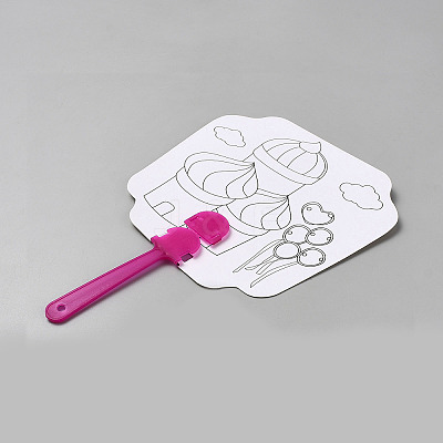 Paper Hand Held Fan DIY-WH20001-27C-03-1