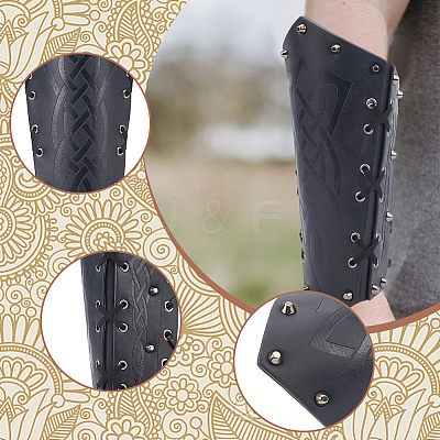 Adjustable PU Leather Cord Bracelet with Cord AJEW-WH0270-433B-1