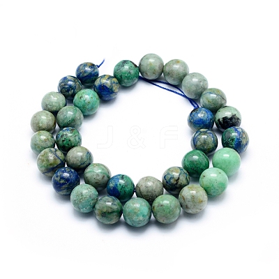 Assembled Synthetic Chrysocolla and Lapis Lazuli Beads Strands G-G823-07-12mm-1