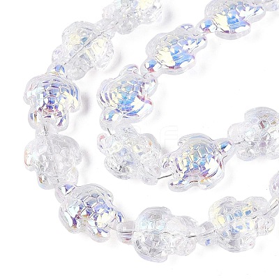 Electroplate Transparent Glass Beads Strands EGLA-N055-04A-11-1