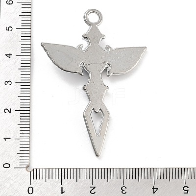 Cross Alloy Rhinestone Pendants FIND-U006-15P-02-1