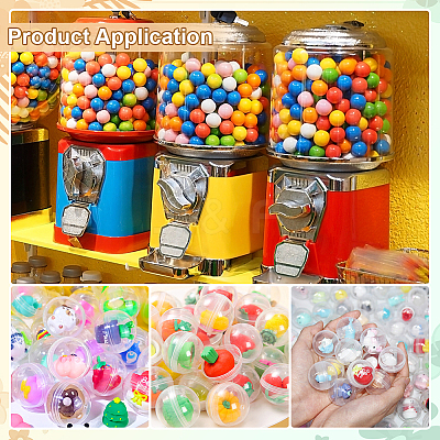 300Pcs Plastic Vending Machine Egg Capsules AJEW-PH0008-57-1
