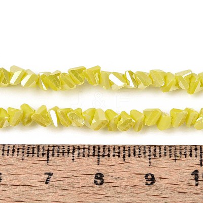 Electroplate Opaque Glass Beads Strands GLAA-N022-4mm-13-1