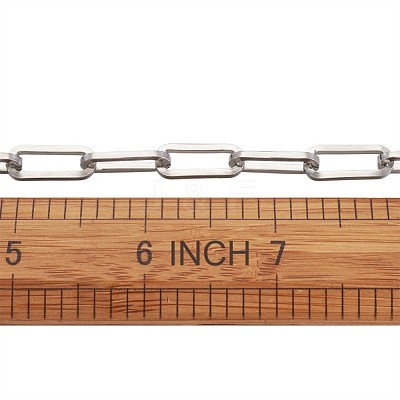 Tarnish Resistant 304 Stainless Steel Paperclip Chains STAS-R100-38-1