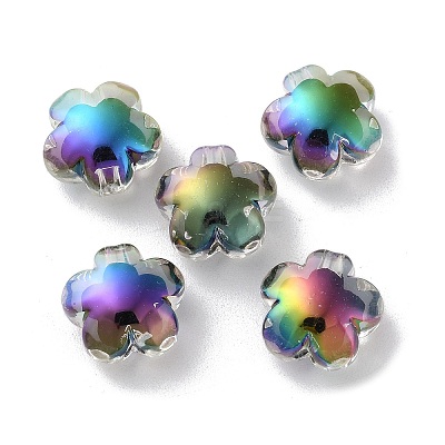 UV Plating Rainbow Iridescent Acrylic Beads X-OACR-H112-20C-1