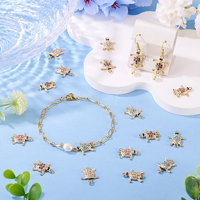16Pcs Alloy Rhinestone Connector Charms ALRI-TA0001-37-1