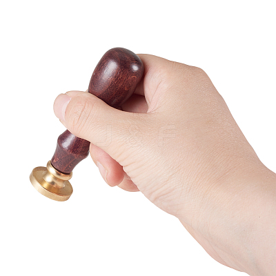DIY Letter Scrapbook Brass Wax Seal Stamps and Wood Handle AJEW-P068-B02-1