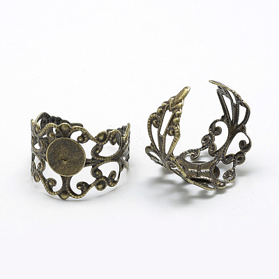Iron Filigree Cuff Rings MAK-Q011-38AB-1