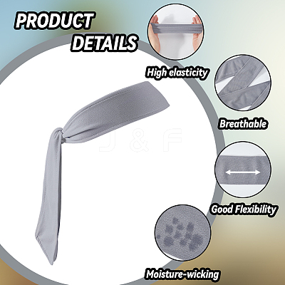 3Pcs 3 Colors Polyester Head Wrap for Exercise AJEW-CN0006-10-1