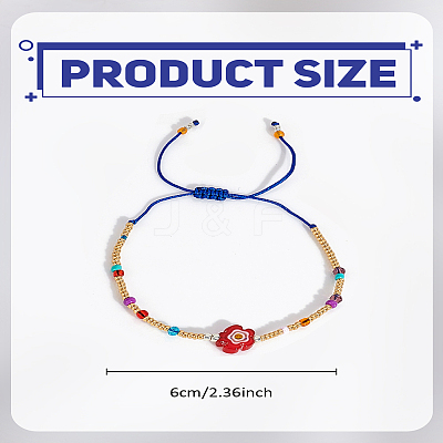 1Pc Glass Seed Beads Braided Bead Bracelets for Women BJEW-LP0002-32B-1