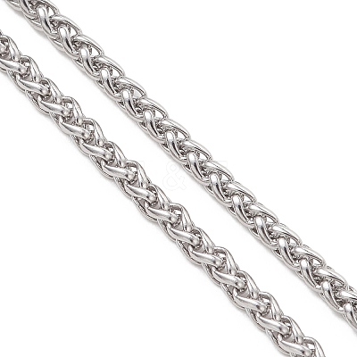 304 Stainless Steel Wheat Chain Bracelet Making AJEW-JB01473-1