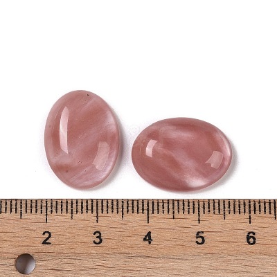 Cherry Quartz Glass Cabochons G-B080-01A-29-1