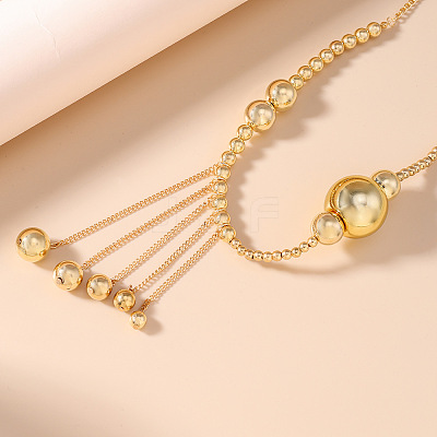 Alloy and CCB Plastic Ball Tassel Waist Belly Chains FS-WG3B010-01-1