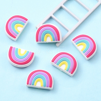 6Pcs Food Grade Eco-Friendly Silicone Focal Beads SIL-YW0001-04E-1