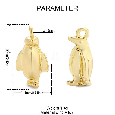 Zinc Alloy Charms AL-OY001-23G-1