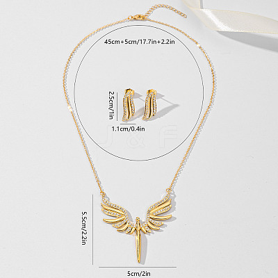 Luxury Angel Wing Jewelry Set for Party Dress and Banquet. OB3154-1