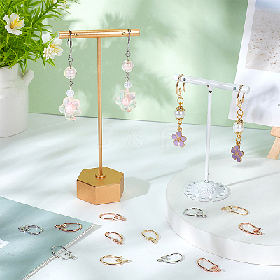 15 Pairs 3 Colors Brass Earring Hooks KK-BC0012-51-1