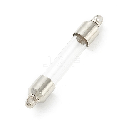 Transparent Glass Vial Pendant Normal Link Connectors GLAA-D004-03P-02-1