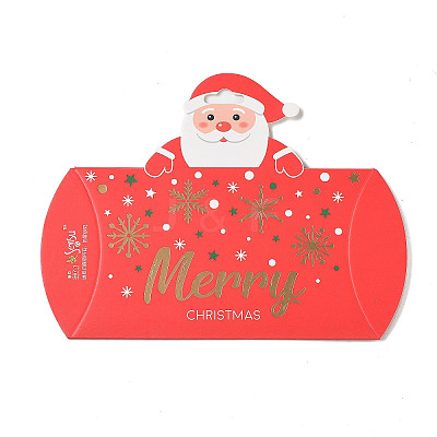 Christmas Theme Paper Pillow Gift Boxes X-CON-B012-02-1