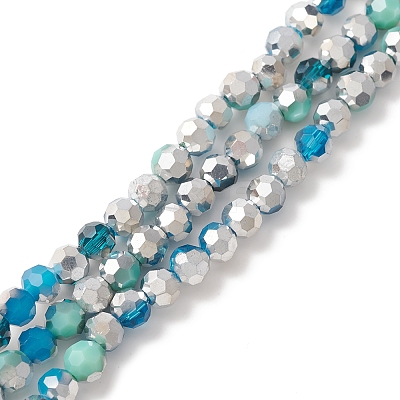 Electroplate Glass Beads Strands EGLA-YW0002-B02-1
