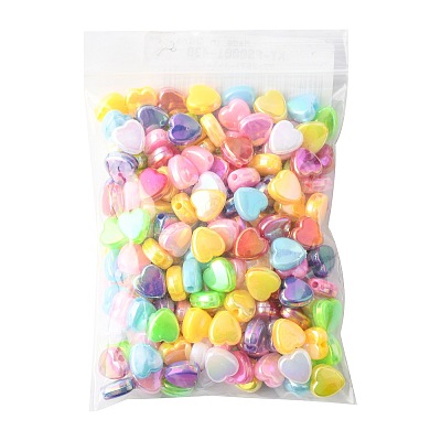 200Pcs 2 Colors ABS Plastic Beads KY-FS0001-42C-1