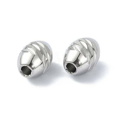 Non-Tarnish 316 Surgical Stainless Steel Bead STAS-H191-06B-P-1