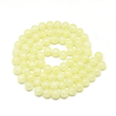 Baking Paint Crackle Glass Bead Strands DGLA-Q023-8mm-YS3-1