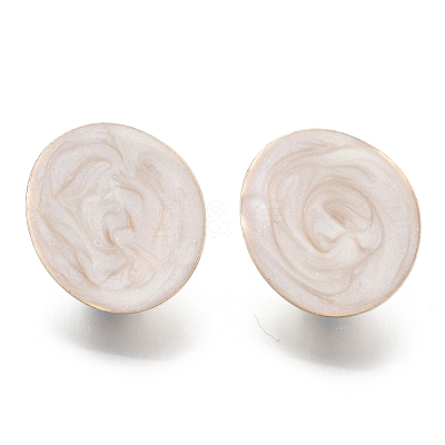 Eco-Friendly Iron Enamel Stud Earring Findings IFIN-N003-29B-M-NR-1