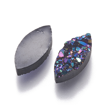 Imitation Druzy Gemstone Resin Beads RESI-L026-E-1