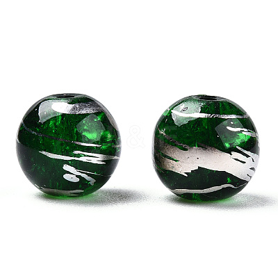 Mixed Style & Mixed Color Round Spray Painted Glass Beads DGLA-X0003-10mm-1