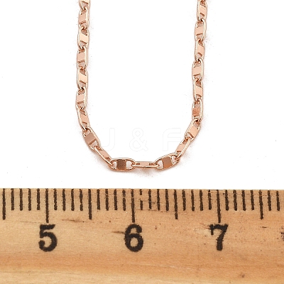 Brass Link Chain Necklaces for Women NJEW-D302-46RG-1