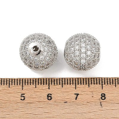 CZ Brass Micro Pave Cubic Zirconia Round Beads LS-ZIRC-L017-05P-1