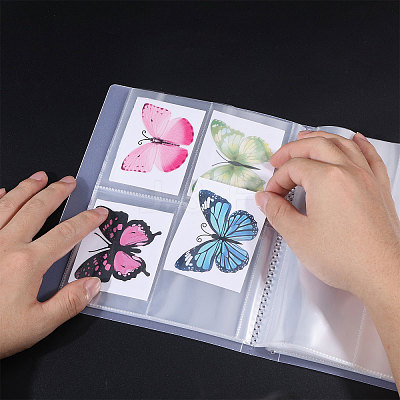 1 Book Transparent PP Plastic Photocard Storage Albums AJEW-GL0002-22A-1
