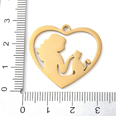 304 Stainless Steel Pendants STAS-R116-06G-1