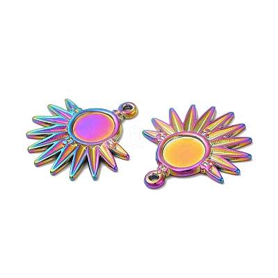 Ion Plating(IP) 304 Stainless Steel Pendant Cabochon Settings STAS-L020-022RC-1
