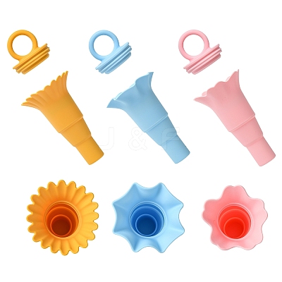 Silicone Ice Cream Cone Ice Pop Holder Sets DIY-CJC0006-20-1