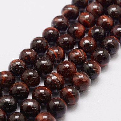 Natural Tiger Eye Bead Strands G-P230-14-8mm-1