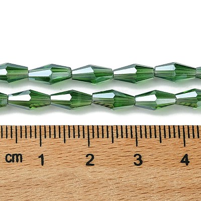 Transparent Electroplate Glass Beads Strands GLAA-K064-05A-PL05-1
