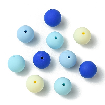 Rubberized Style Opaque Acrylic Beads MACR-CJC0009-02D-1