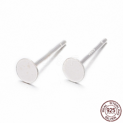 925 Sterling Silver Stud Earring Findings X-STER-T002-200S-1