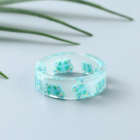 Transparent Resin Finger Rings for Women WG107A9-06-1