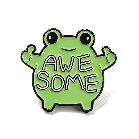 Cartoon Frog Alloy Enamel Brooch JEWB-S020-04A-1