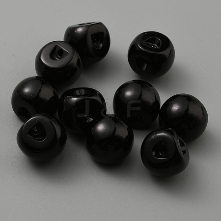 Resin Imitation Pearl Buttons LS-RESI-WH0034-38D-1