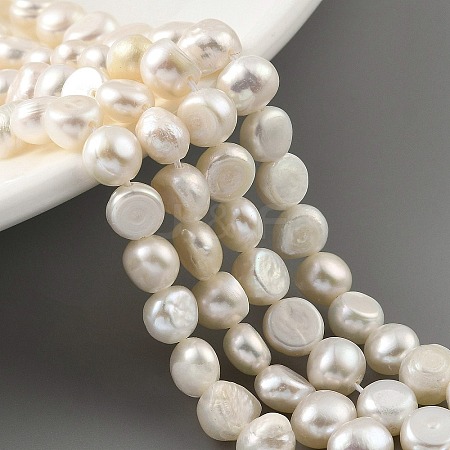 Natural Cultured Freshwater Pearl Beads Strands PEAR-A006-04E-1