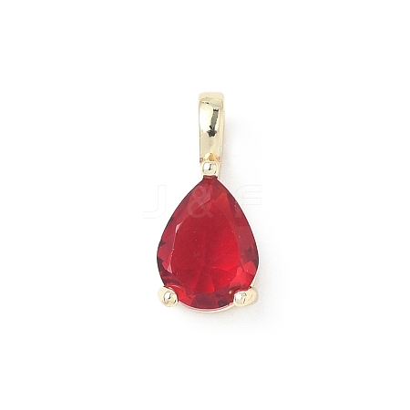 Brass Birthstone Pendants KK-D372-02P-07-1