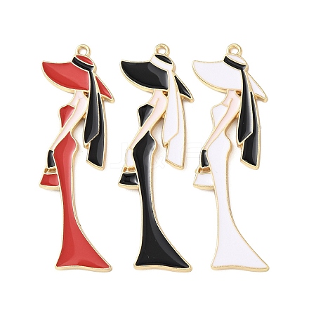 Alloy Enamel Big Pendants ENAM-K076-20B-1